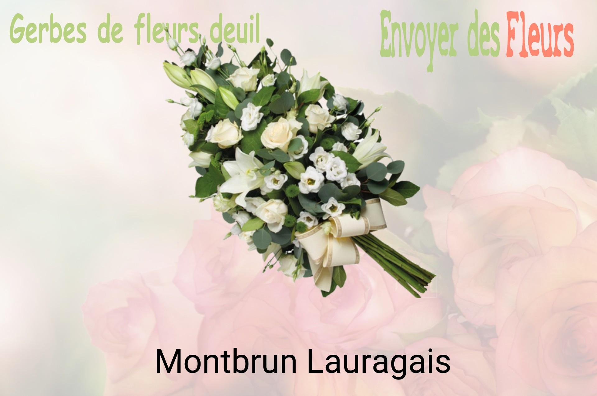 Gerbe de fleurs de deuil livrée à Montbrun-Lauragais